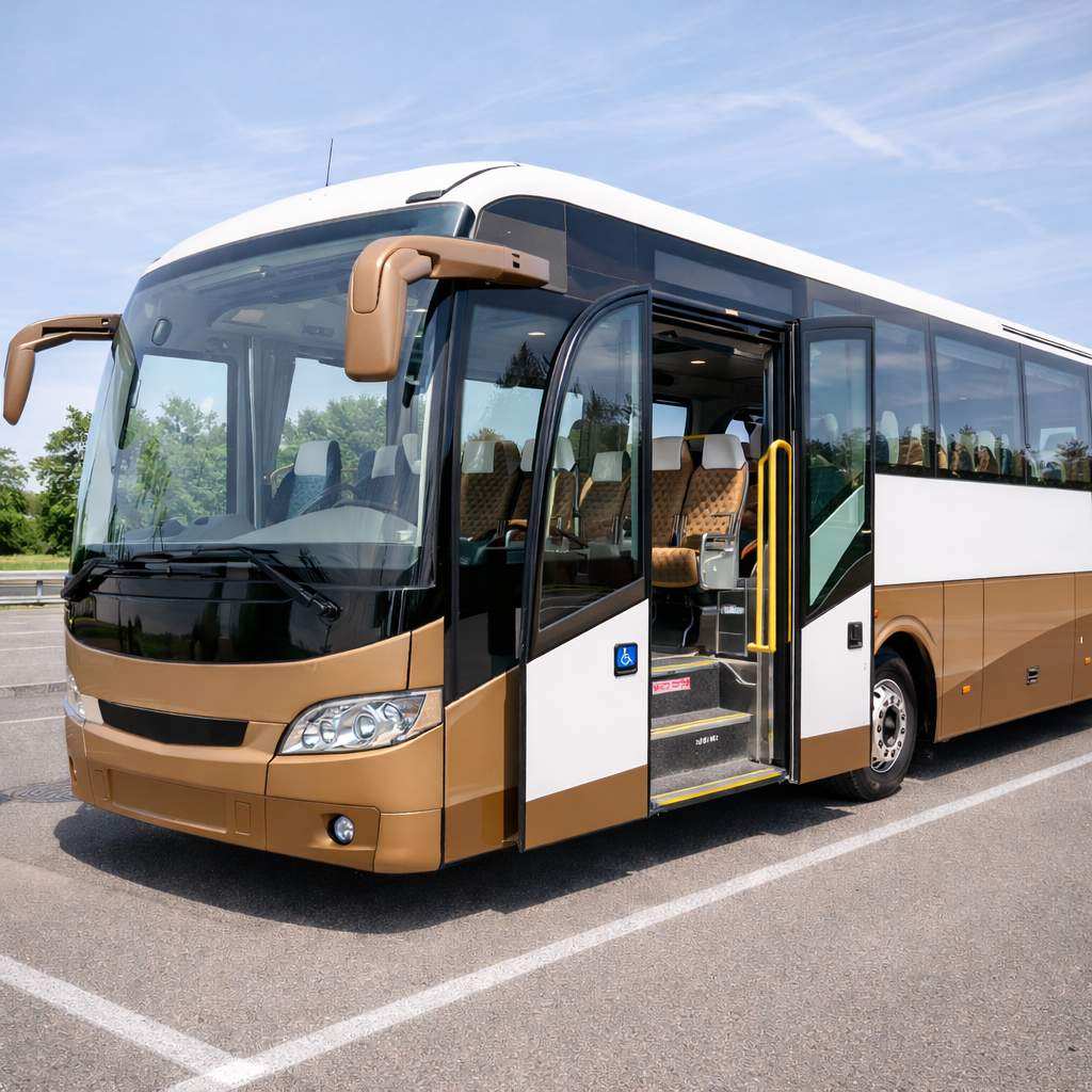 chauffeur driven 50 seater bus for group travel