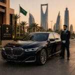 BMW 7 Series luxury sedan front view with elegant grille
