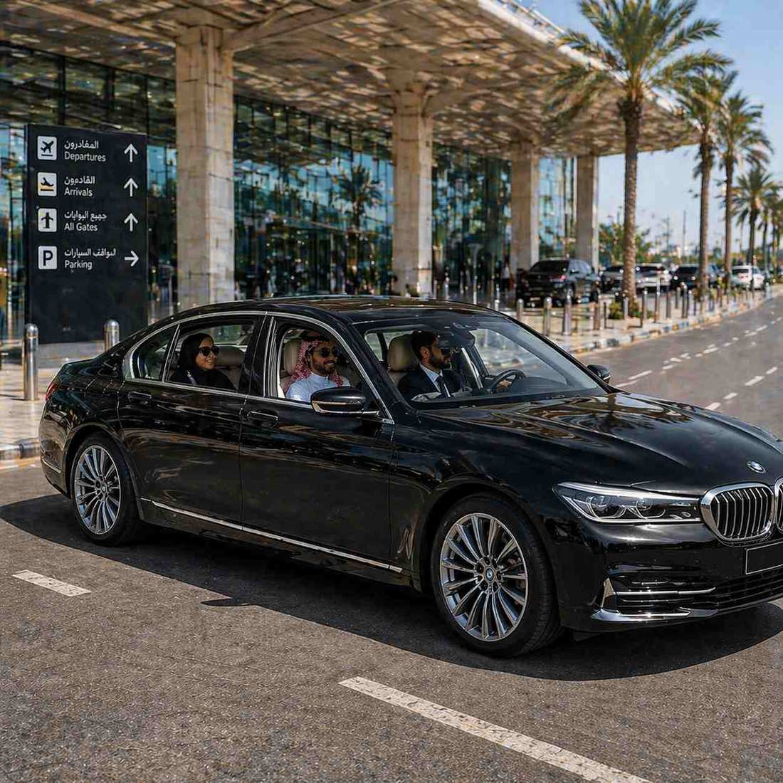 BMW 7 Series side profile luxury sedan design