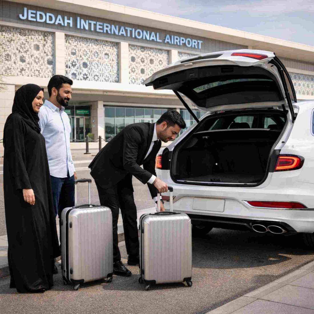 Bentley Bentayga side view parked in luxury hotel entrance