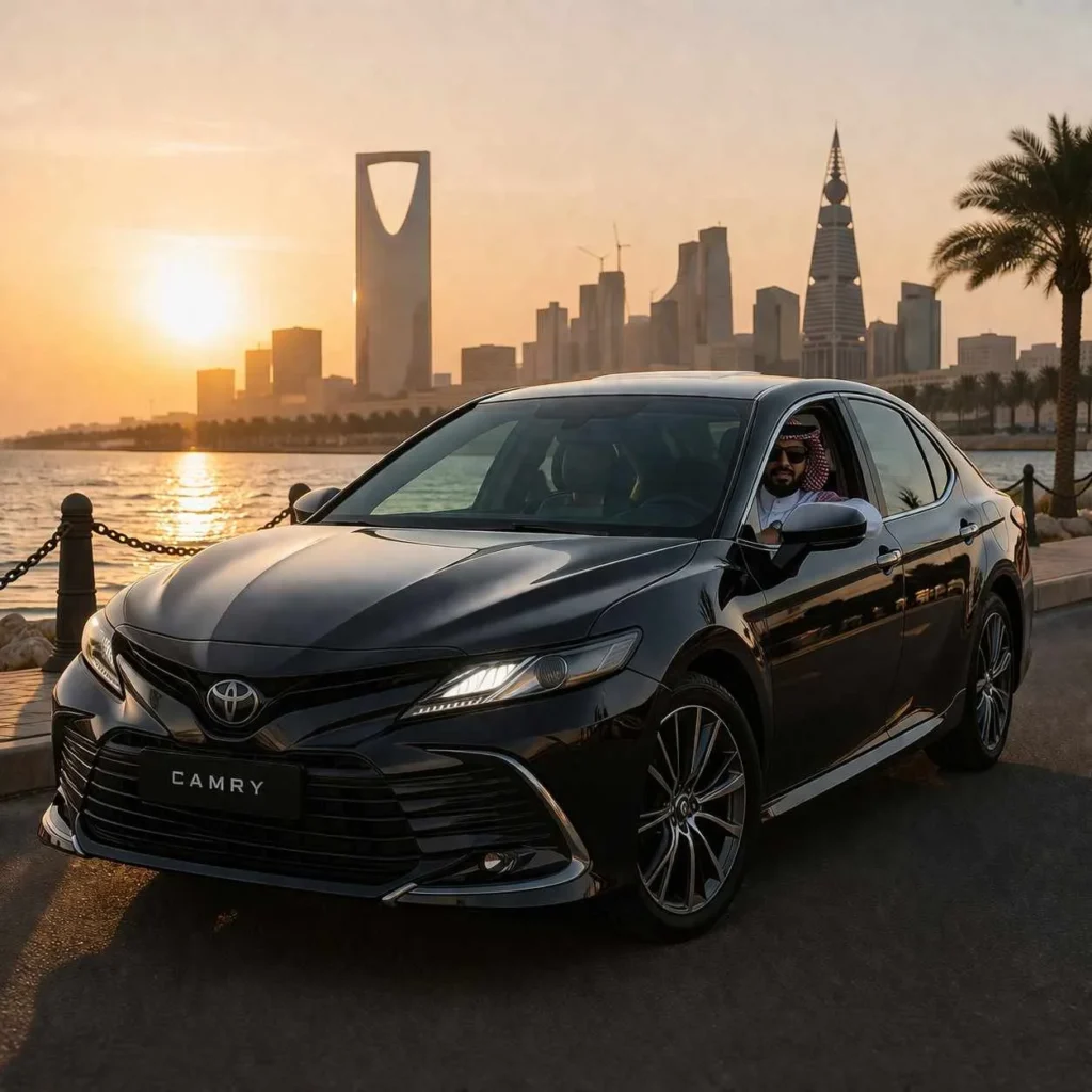 Black Toyota Camry with Driver in Saudi Arabia – Premium Chauffeur Service