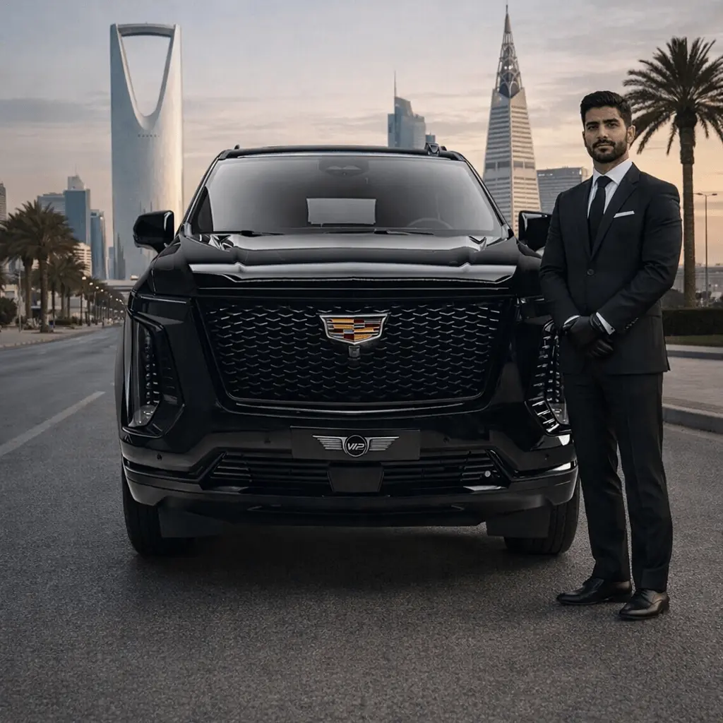 Cadillac Escalade With Driver in Saudi Arabia