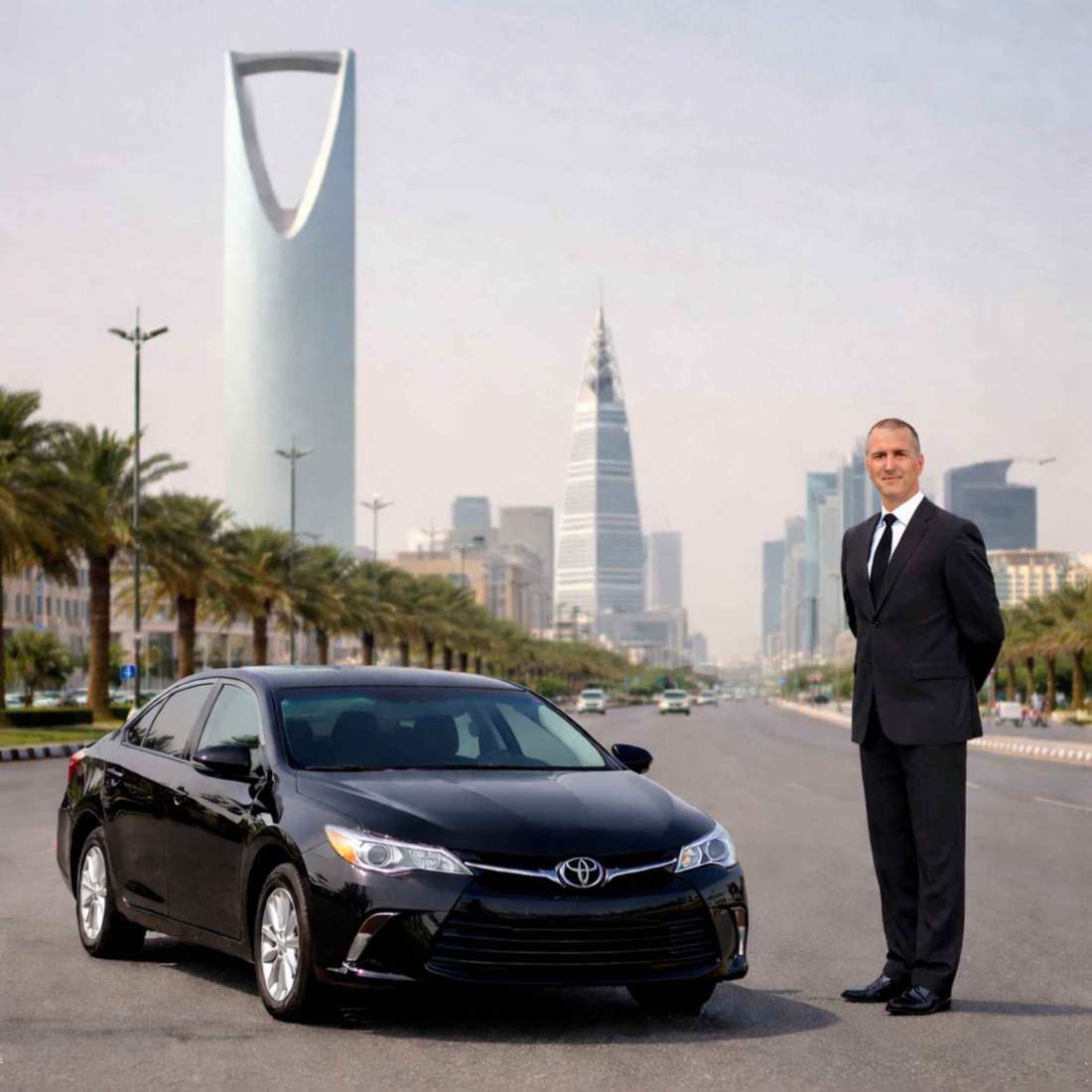 Toyota Camry sedan exterior view in Saudi Arabia