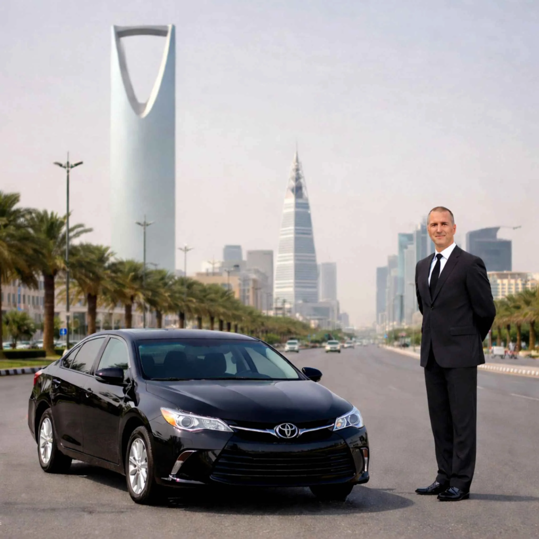 Toyota Camry sedan exterior view in Saudi Arabia