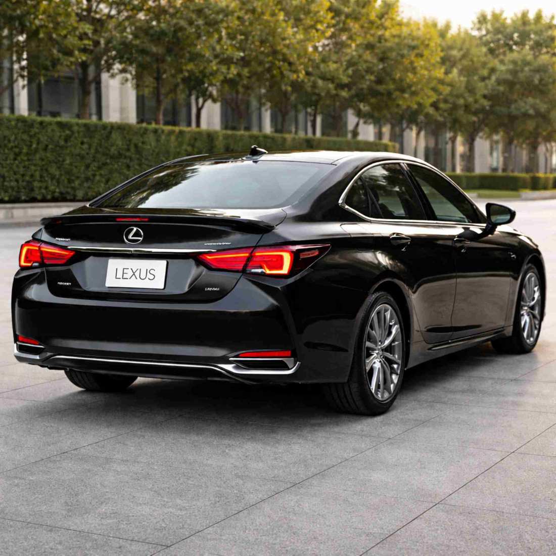 Lexus ES 300h Hybrid side profile luxury sedan elegant design