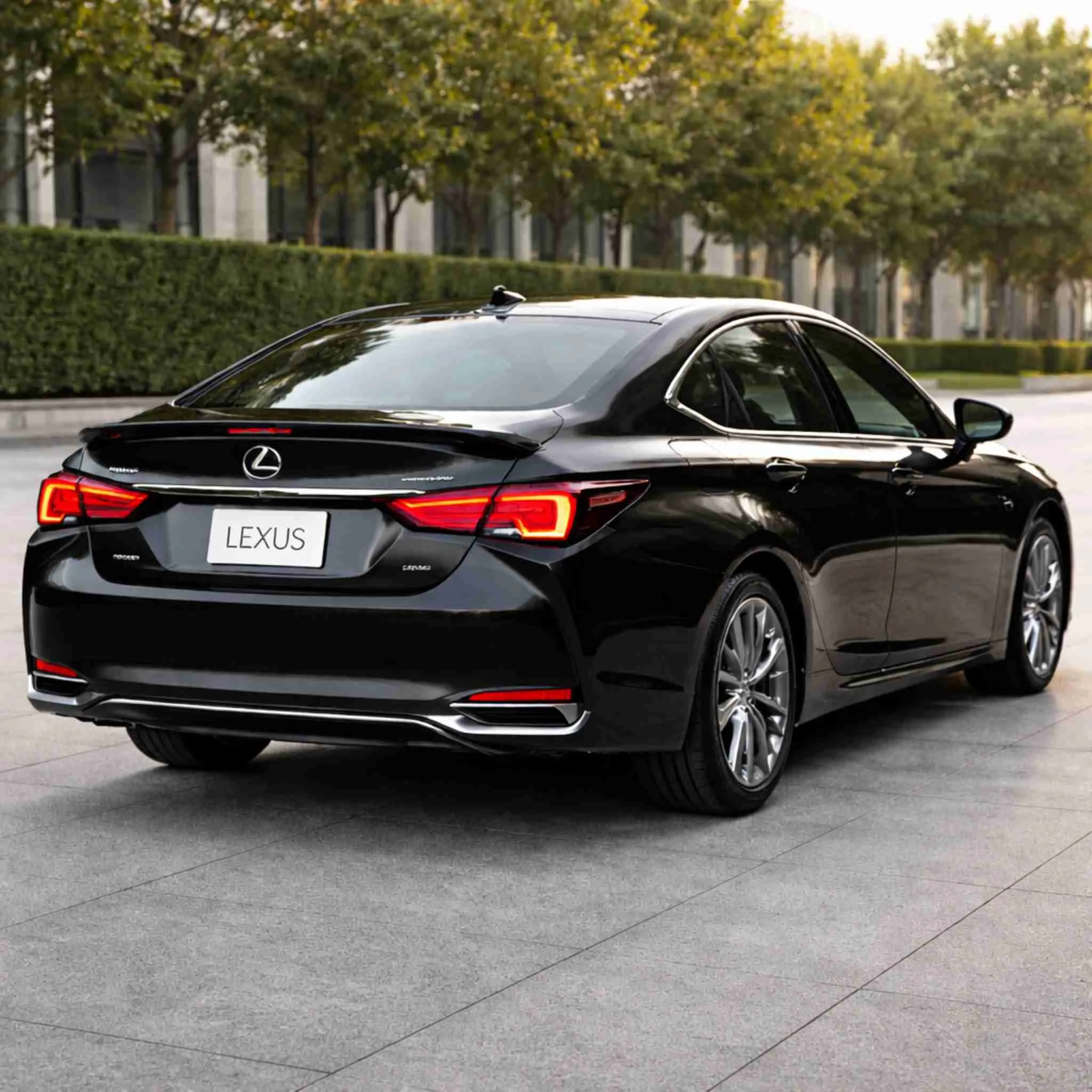 Lexus ES 300h Hybrid side profile luxury sedan elegant design