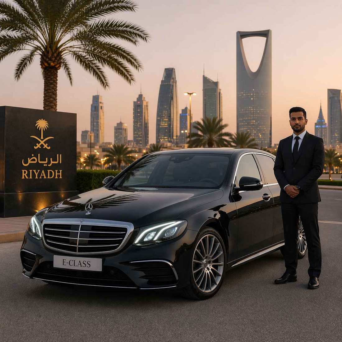 Mercedes Benz E Class front view luxury sedan