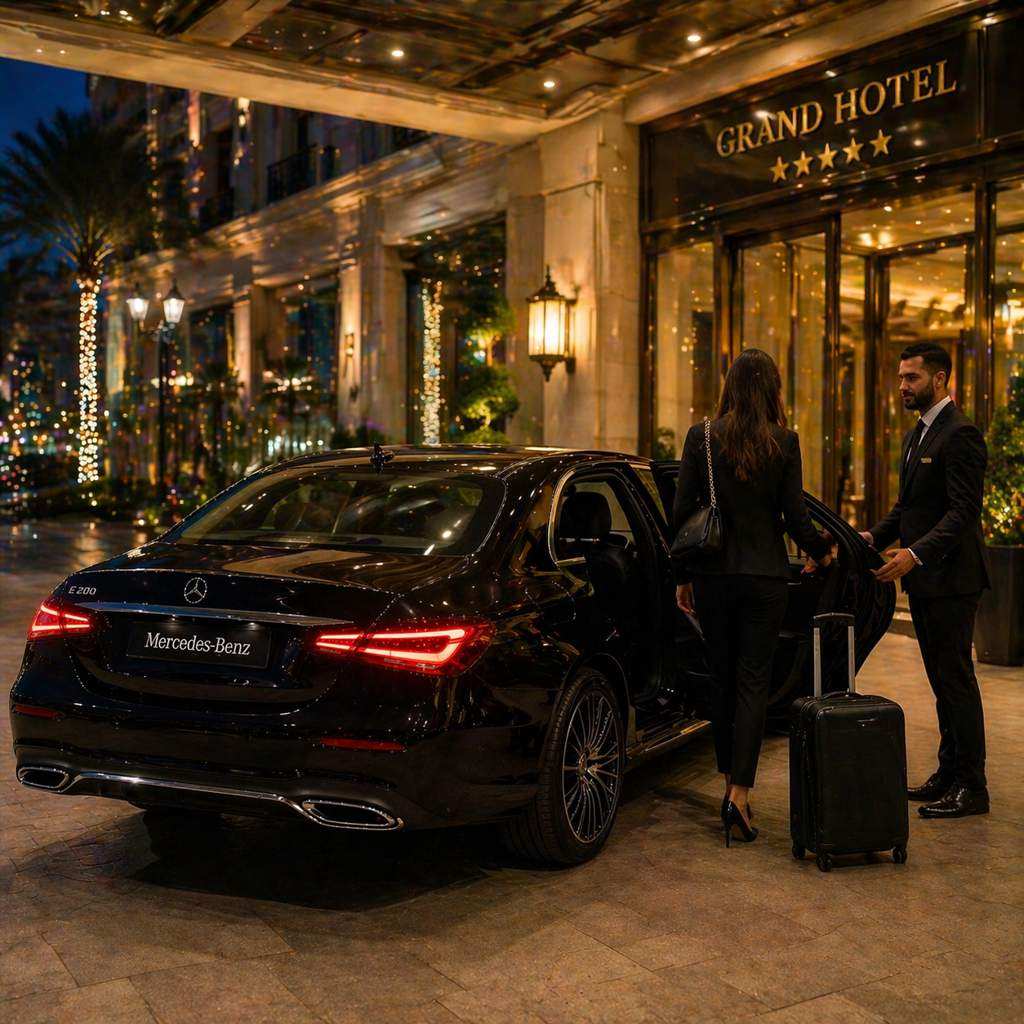 Mercedes E Class side profile luxury car