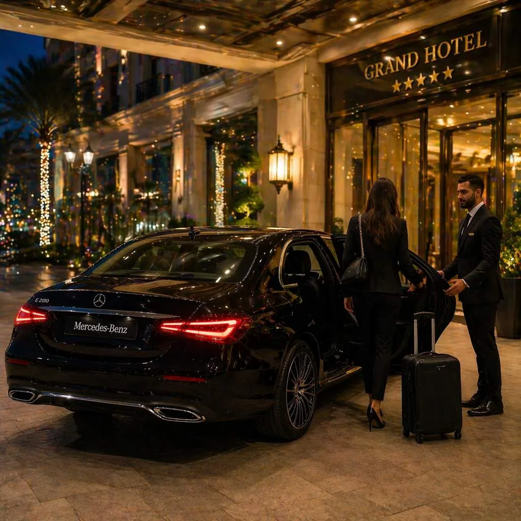 Mercedes E Class side profile luxury car
