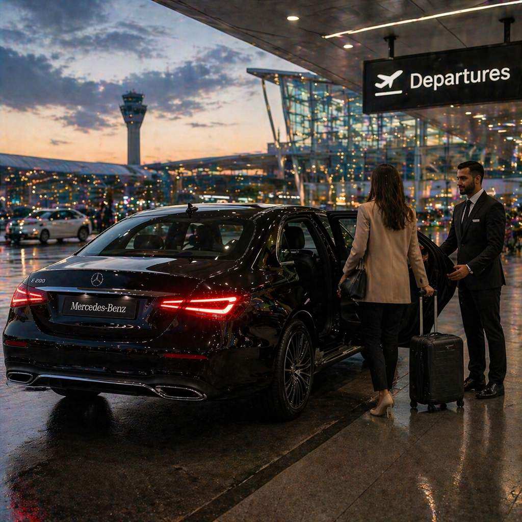 Mercedes E Class rear view luxury sedan