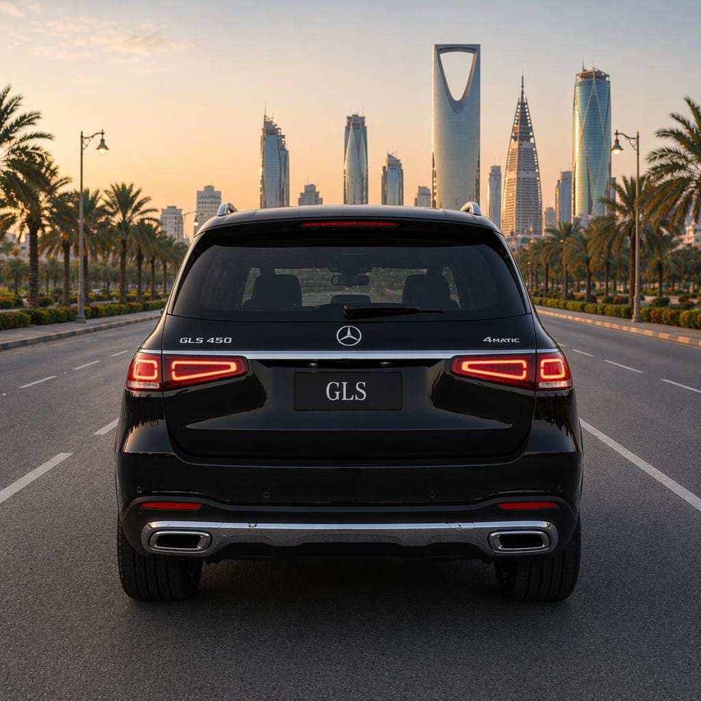 Mercedes Benz GLS rear view luxury SUV taillights design