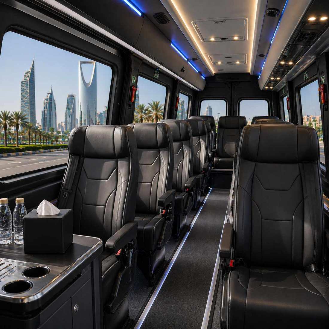 Mercedes Benz Sprinter Van interior seats spacious group cabin