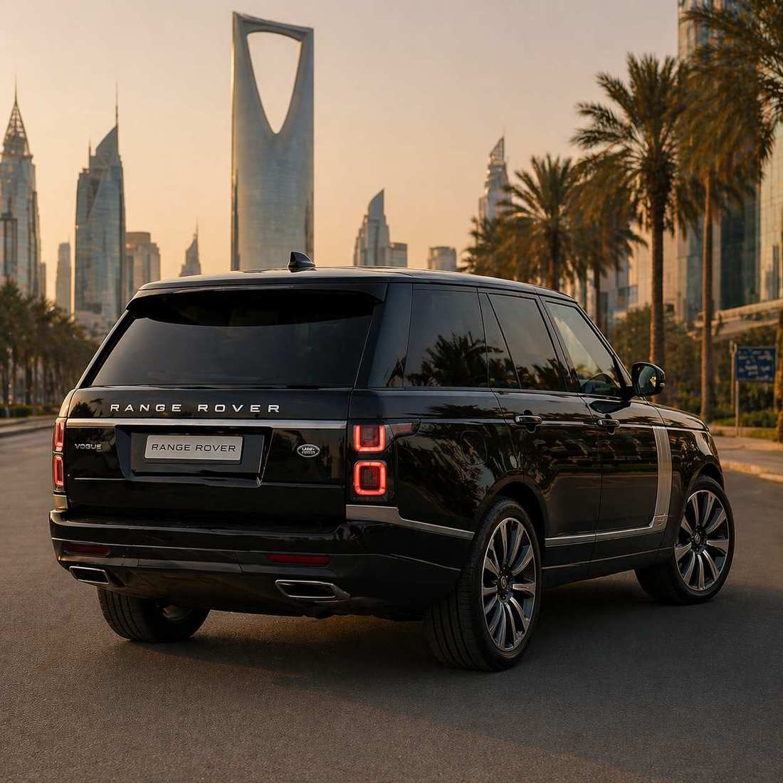 Range Rover rear view LED taillights design