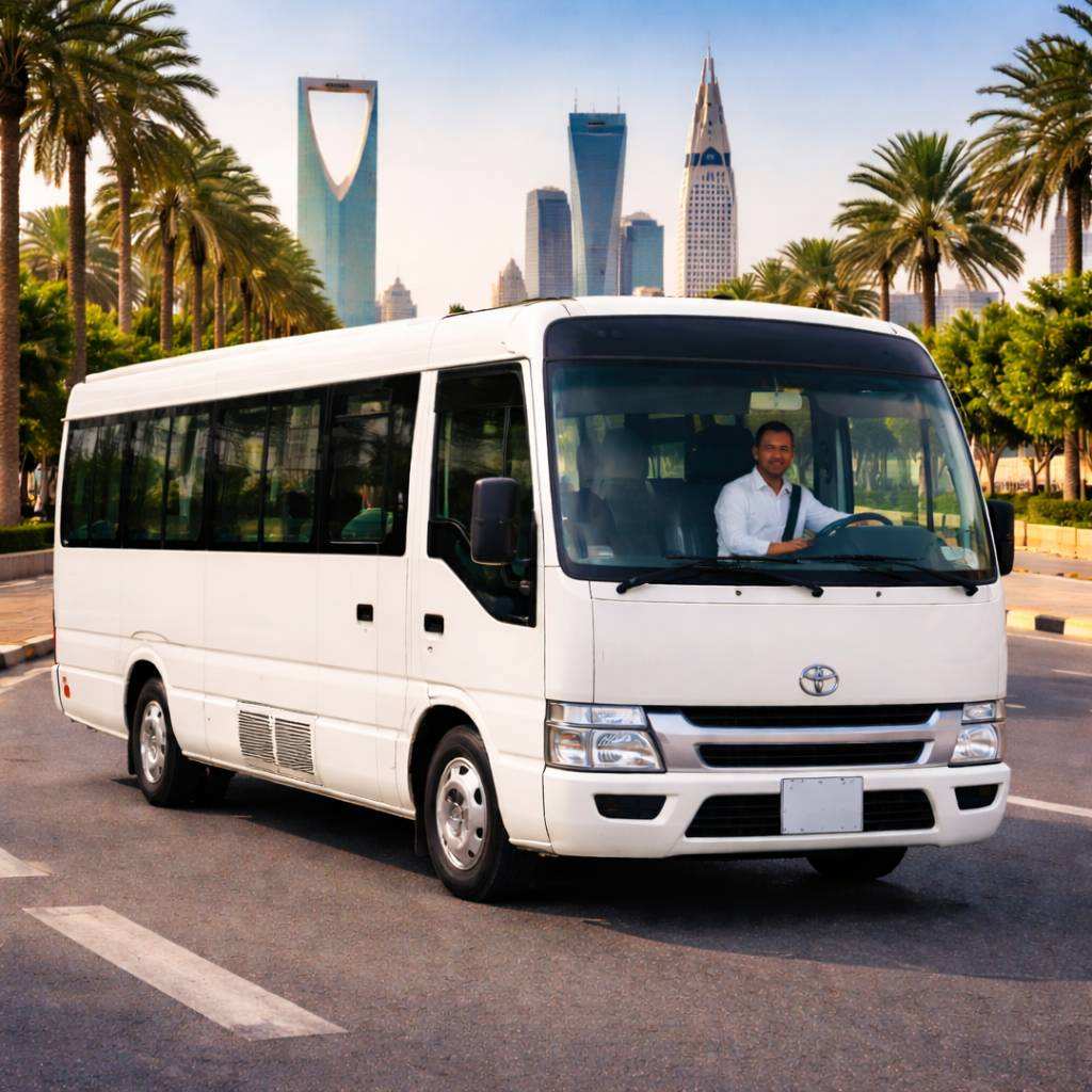 Toyota Coaster hire Saudi Arabia for group travel