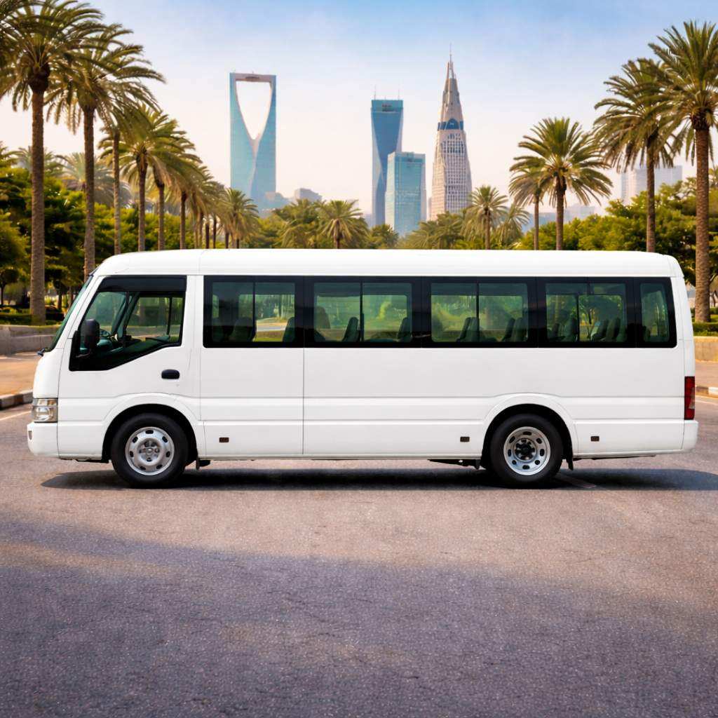Toyota Coaster airport transfer Saudi Arabia chauffeur