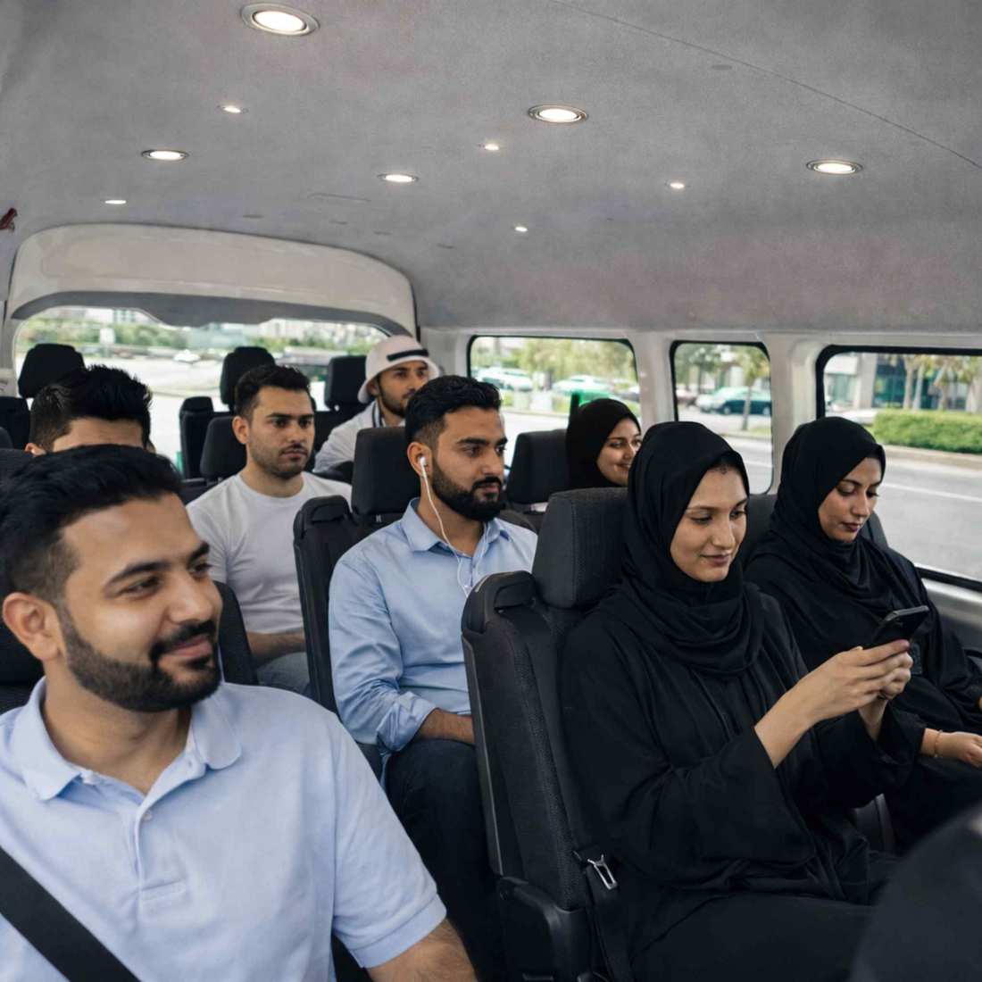 Toyota Hiace interior seating arrangement