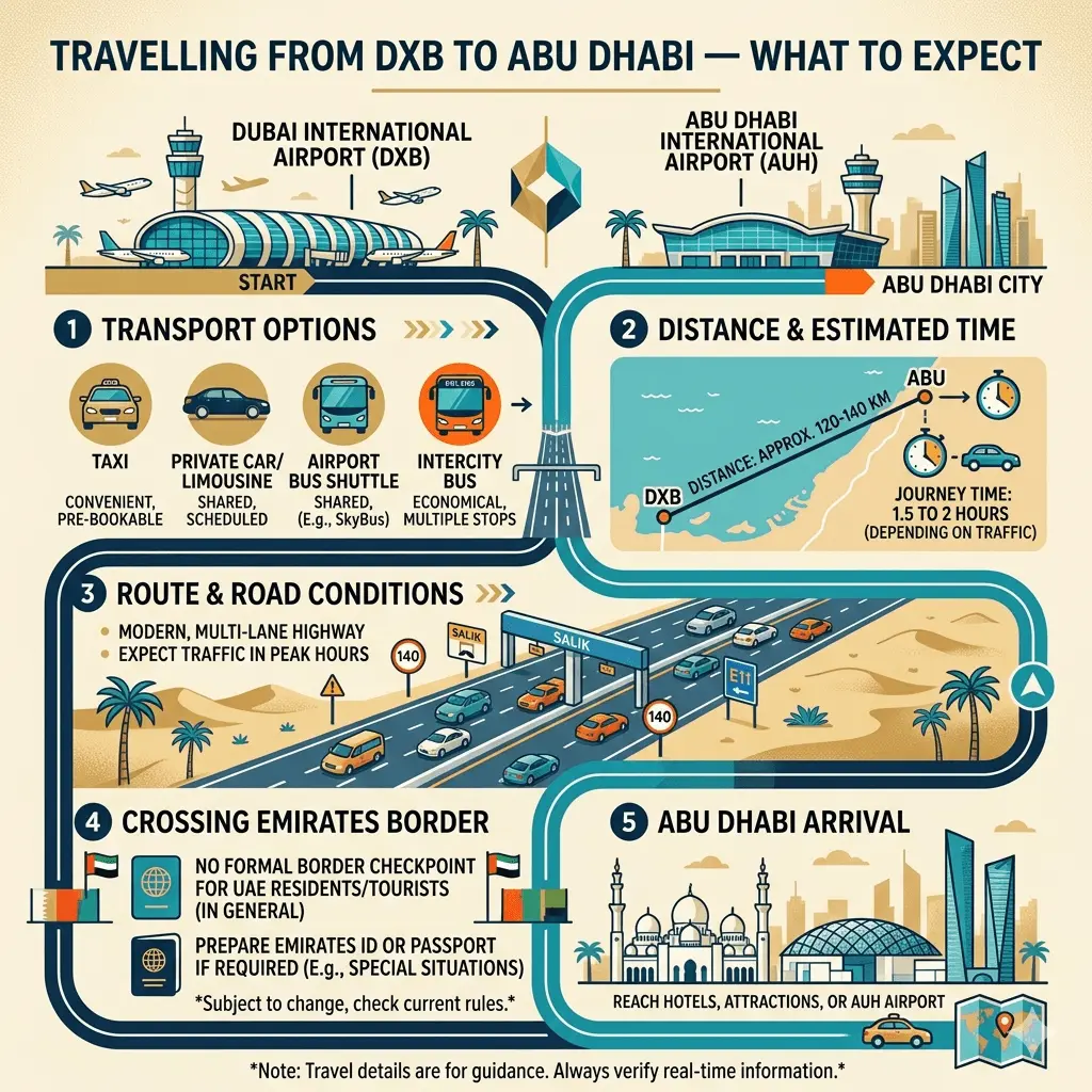 Travelling from DXB to Abu Dhabi What to Expect