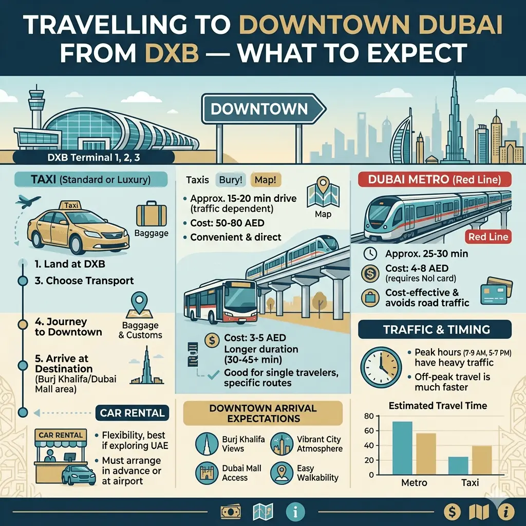 Travelling to Downtown Dubai from DXB What to Expect