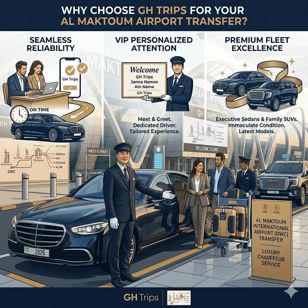 Why Choose GH Trips for Your Al Maktoum Airport Transfer