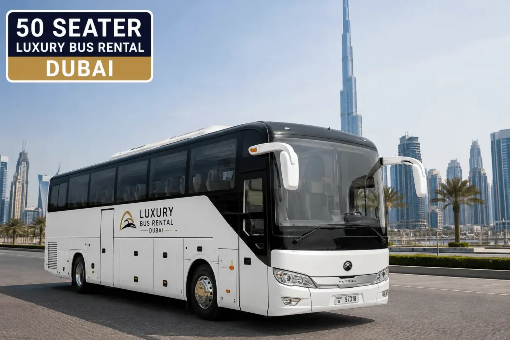 50 Seater Luxury Bus Rental Dubai