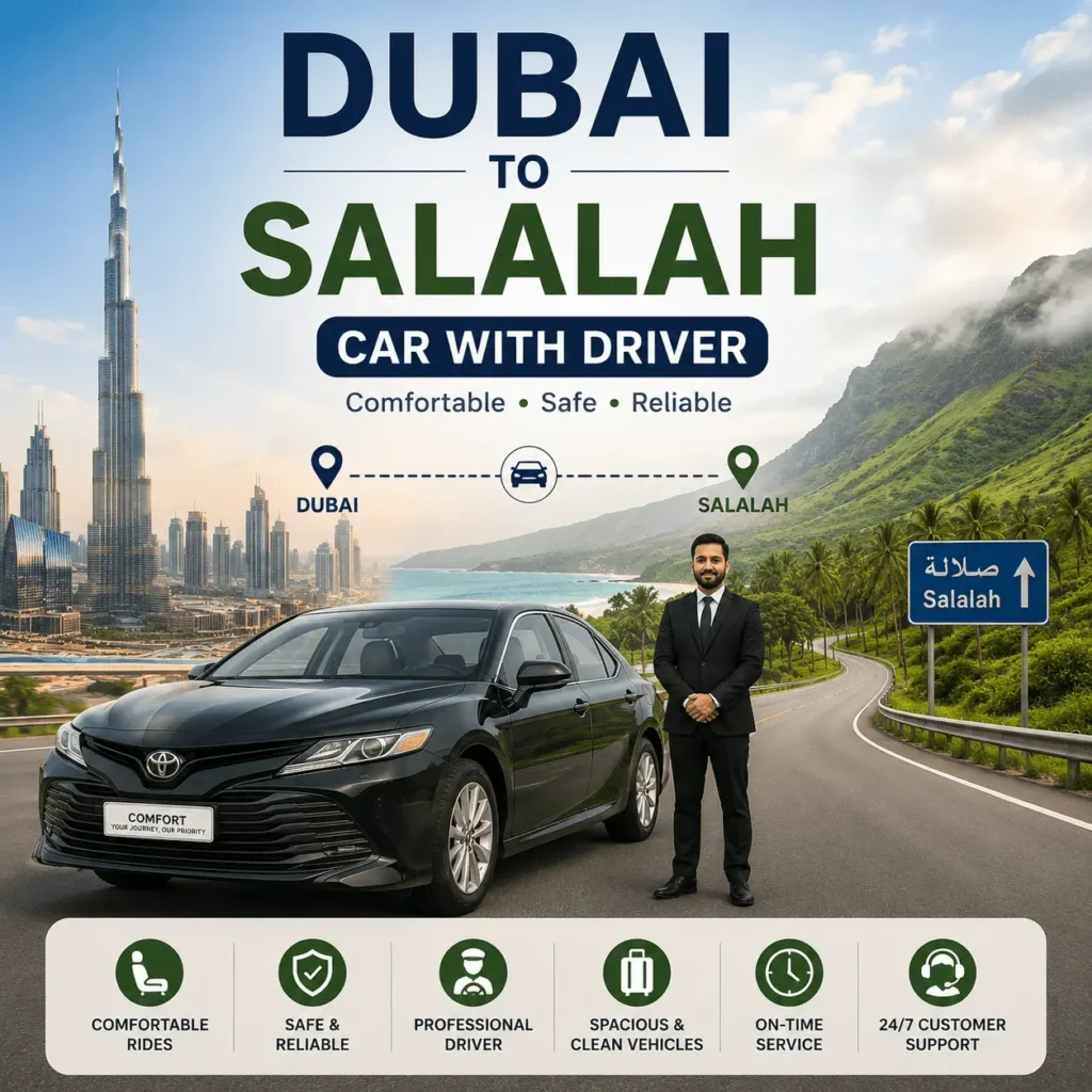 Book Dubai to Salalah Car with Driver