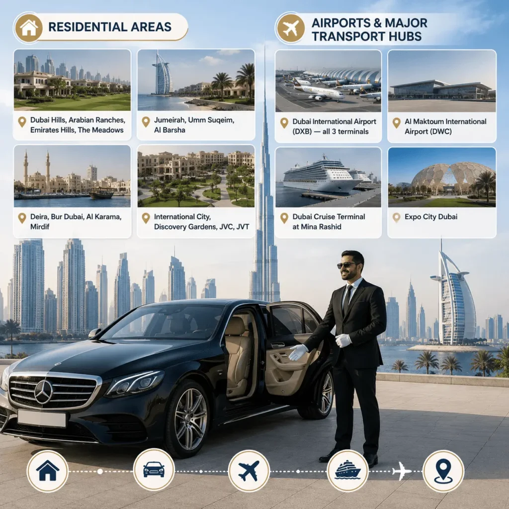 Car with Driver for Residential Areas