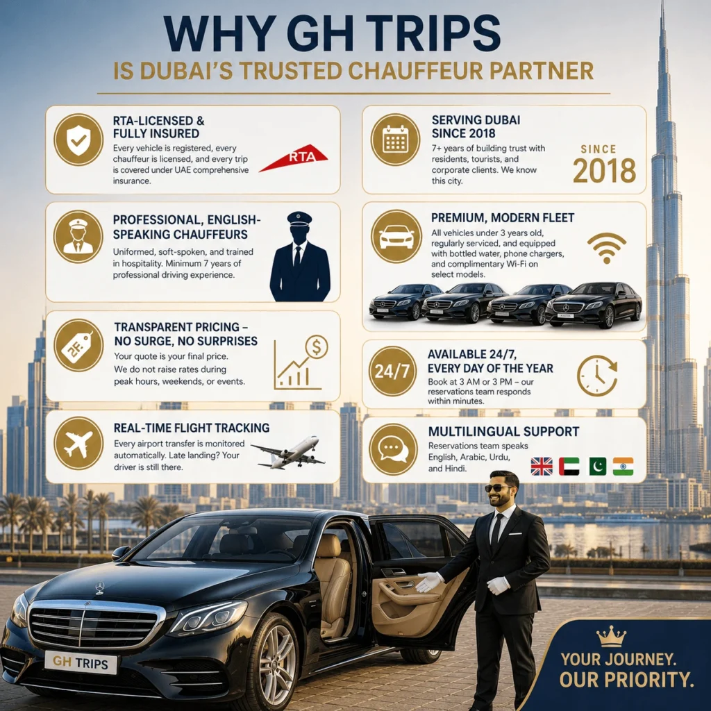 Why GH Trips is Dubai's Trusted Chauffeur Partner