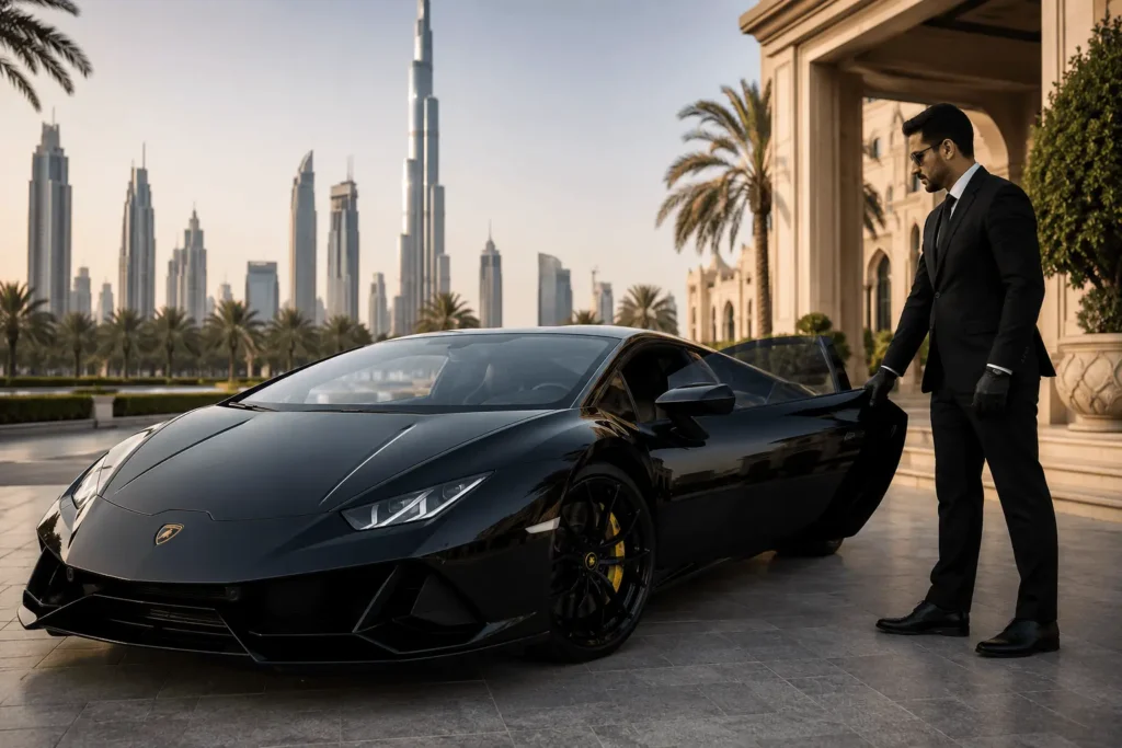 Lamborghini private hire with Driver Dubai