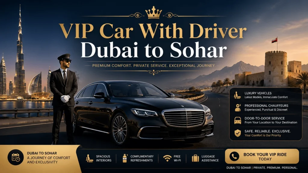 VIP Car With Driver Dubai to Sohar