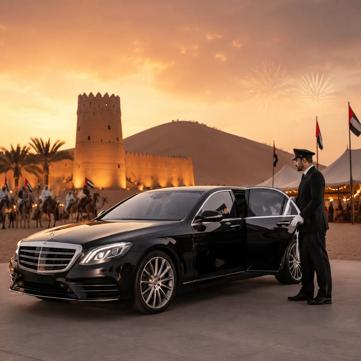 GH Trips fleet for Abu Dhabi desert safari transfer